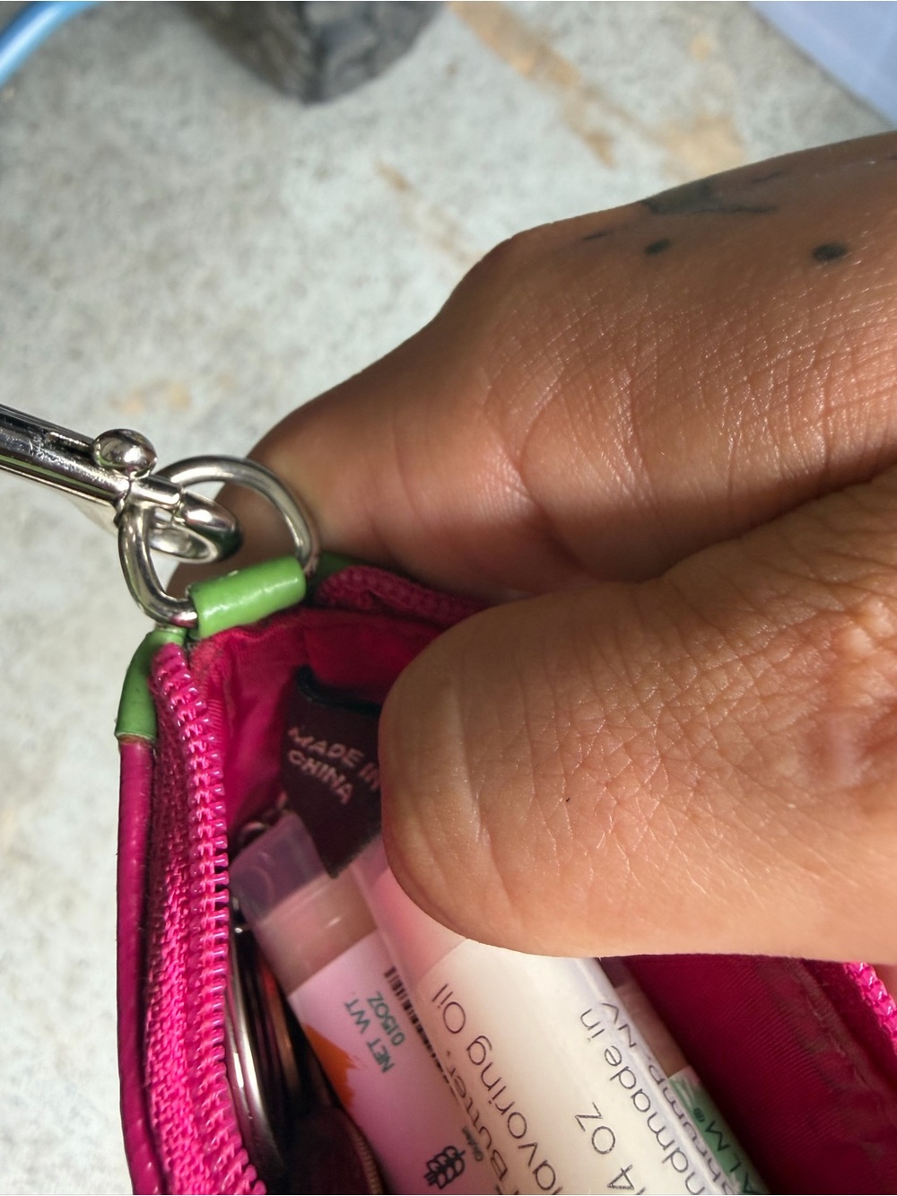 Vintage Coach Watermelon Slice Pink Green Leather Zip Coin Purse Excellent Con - Picture 3 of 8